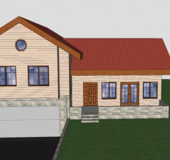 单独房子独栋别墅SU模型下载_sketchup草图大师SKP模型