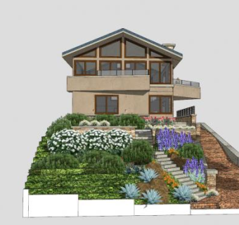 地狱别墅建筑SU模型下载_sketchup草图大师SKP模型