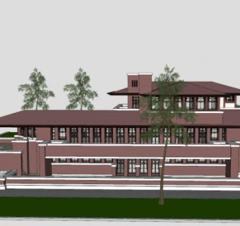 家园房子别墅建筑SU模型下载_sketchup草图大师SKP模型