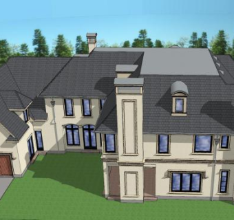 法国房子别墅SU模型下载_sketchup草图大师SKP模型