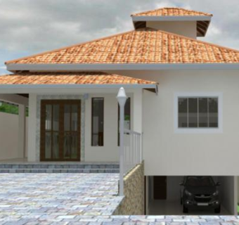 地下室别墅殖民SU模型下载_sketchup草图大师SKP模型