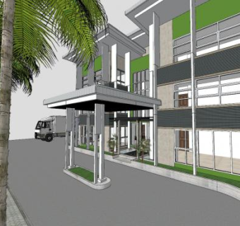 制造厂房子建筑SU模型下载_sketchup草图大师SKP模型