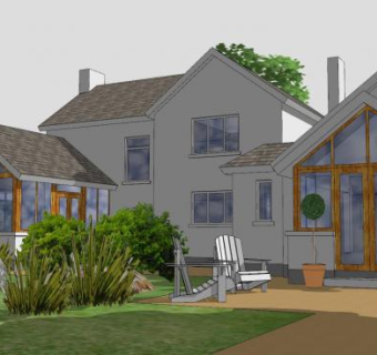 乡村住宅建筑别墅SU模型下载_sketchup草图大师SKP模型