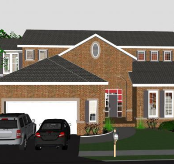 新房别墅建筑SU模型下载_sketchup草图大师SKP模型