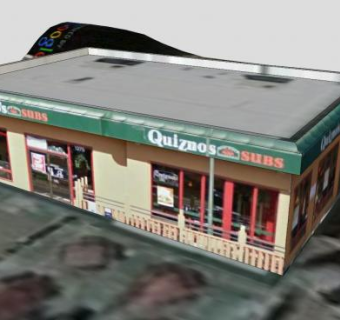 丹佛市中心格兰特街餐厅建筑SU模型下载_sketchup草图大师SKP模型