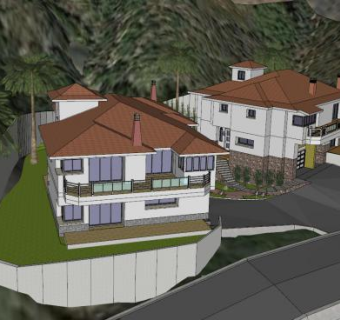 洛杉矶房子建筑SU模型下载_sketchup草图大师SKP模型