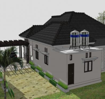 大别墅建筑SU模型下载_sketchup草图大师SKP模型