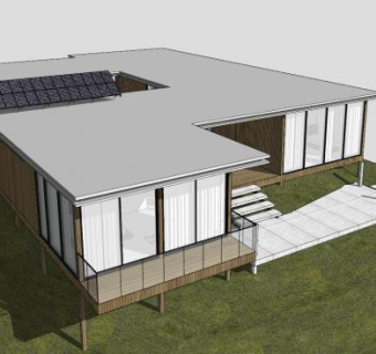 现代化房子住宅SU模型下载_sketchup草图大师SKP模型
