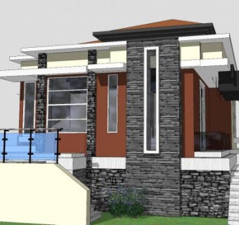 建筑现代住宅别墅SU模型下载_sketchup草图大师SKP模型