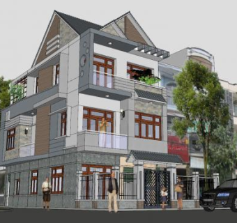 高层住宅公寓别墅SU模型下载_sketchup草图大师SKP模型