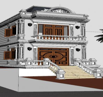 房子家庭住宅SU模型下载_sketchup草图大师SKP模型