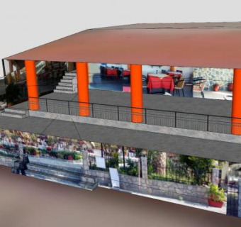 阿纳索斯中央大街咖啡馆SU模型下载_sketchup草图大师SKP模型