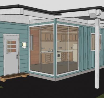 集装箱房屋休闲建筑SU模型下载_sketchup草图大师SKP模型