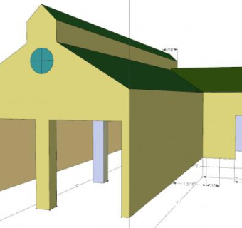 车间大楼及办公室SU模型下载_sketchup草图大师SKP模型