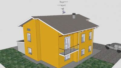 奥兰迪尼家别墅SU模型下载_sketchup草图大师SKP模型