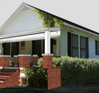 单层住宅建筑SU模型下载_sketchup草图大师SKP模型