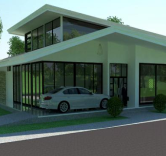 现代主义房子建筑SU模型下载_sketchup草图大师SKP模型