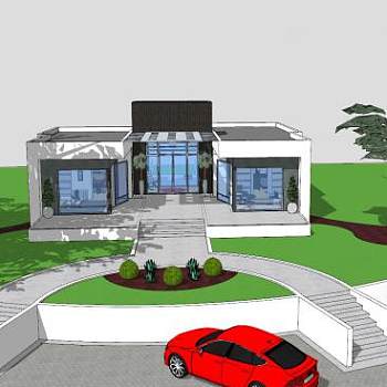 摩天大楼住宅建筑SU模型下载_sketchup草图大师SKP模型