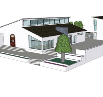 当代设计住宅建筑SU模型下载_sketchup草图大师SKP模型