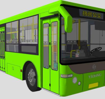 城市公交车模型SU下载_su模型下载 草图大师模型_SKP模型