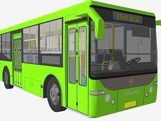 城市公交车模型SU下载_su模型下载 草图大师模型_SKP模型