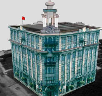 上海俱乐部外滩三号建筑SU模型下载_sketchup草图大师SKP模型