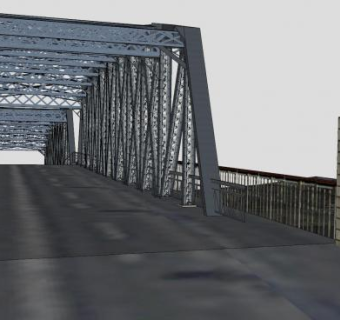 外白渡桥桥梁建筑SU模型下载_sketchup草图大师SKP模型