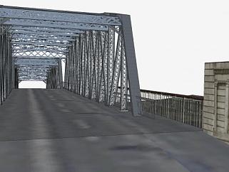 外白渡桥桥梁建筑SU模型下载_sketchup草图大师SKP模型