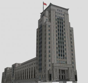 上海老中国银行大厦SU模型下载_sketchup草图大师SKP模型