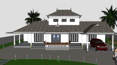 梦想建筑别墅SU模型下载_sketchup草图大师SKP模型