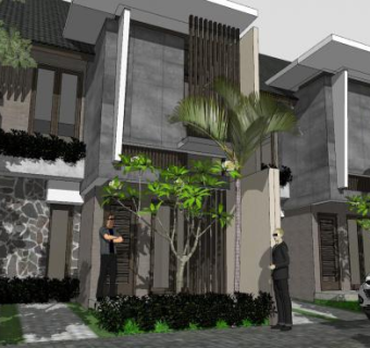 高贵豪华别墅SU模型下载_sketchup草图大师SKP模型