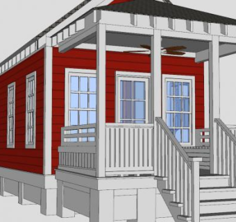 现代别墅建筑小房子SU模型下载_sketchup草图大师SKP模型