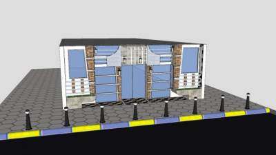 商场贸易中心建筑SU模型下载_sketchup草图大师SKP模型