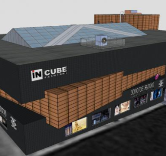 魔方购物中心建筑SU模型下载_sketchup草图大师SKP模型