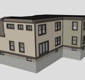 新传统住宅建筑SU模型下载_sketchup草图大师SKP模型