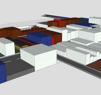 城市规划楼房简易建筑SU模型下载_sketchup草图大师SKP模型
