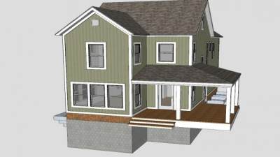 新传统维多利亚建筑SU模型下载_sketchup草图大师SKP模型