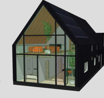 丹麦家庭住宅建筑SU模型下载_sketchup草图大师SKP模型