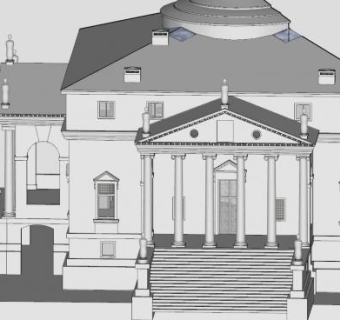拉罗通达别墅建筑SU模型下载_sketchup草图大师SKP模型