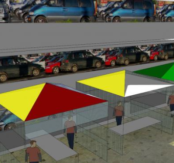乔斯林圣停车场建筑SU模型下载_sketchup草图大师SKP模型
