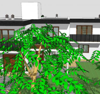 现代双层房子建筑SU模型下载_sketchup草图大师SKP模型