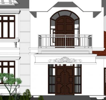 经典房子别墅SU模型下载_sketchup草图大师SKP模型