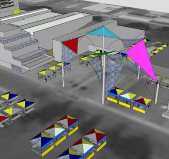 城市规划后街区设计SU模型下载_sketchup草图大师SKP模型