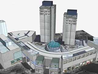 吉隆坡城市中心地带建筑SU模型下载_sketchup草图大师SKP模型
