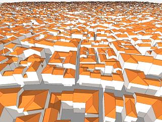 非正式城市规划设计SU模型下载_sketchup草图大师SKP模型