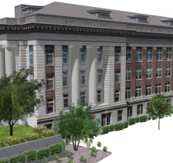 罗马风格莫里尔楼建筑SU模型下载_sketchup草图大师SKP模型