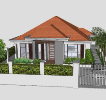 现代房子景观建筑SU模型下载_sketchup草图大师SKP模型
