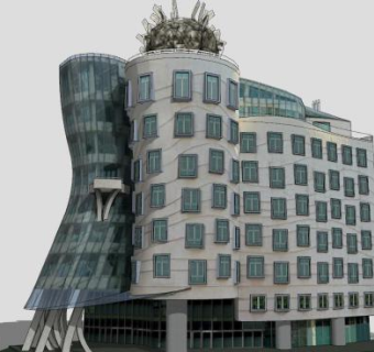 别墅高层建筑SU模型下载_sketchup草图大师SKP模型