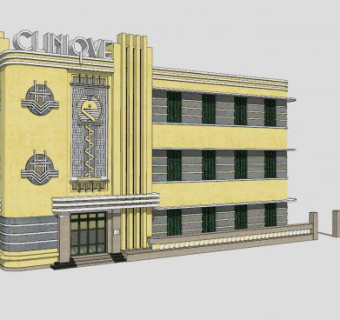 现代装修房子建筑风格SU模型下载_sketchup草图大师SKP模型