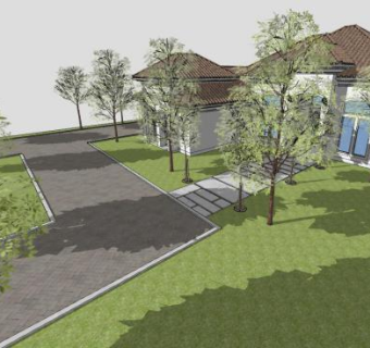 地中海风情之家别墅SU模型下载_sketchup草图大师SKP模型